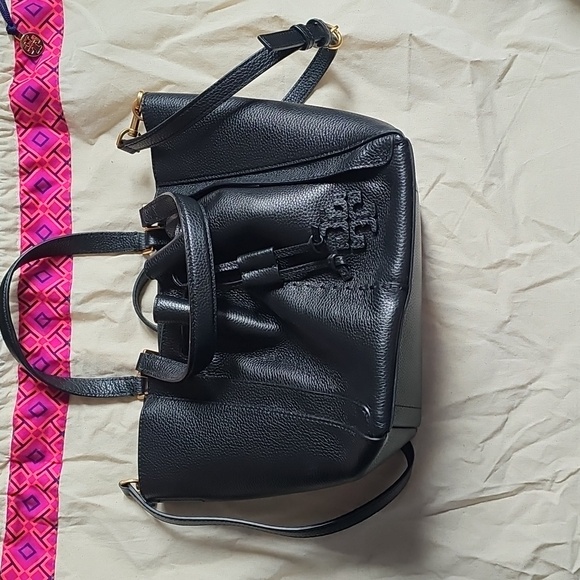 Tory Burch Handbags - Tory Burch Magraw Dragonfly Black Leather Shoulder Bag